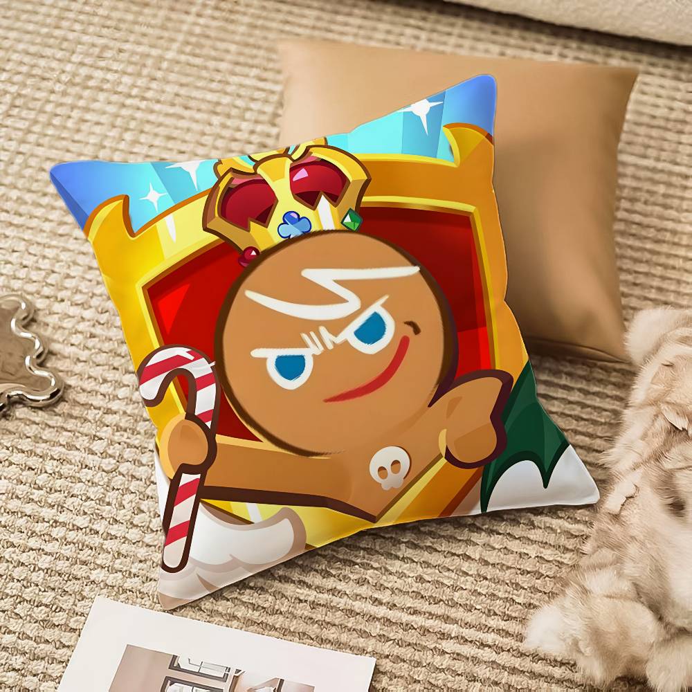 Hot Game C-Cookie Run Kingdom-MT Pillow Case Comfort Sofa Bed Silky Elegant Invisible Zipper Decorative Cushion Cover