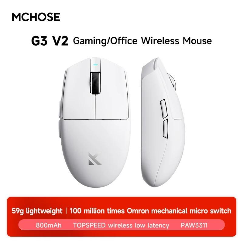 MCHOSE G3 Ultra Gaming Tri-Mode Mouse PAW3395 26000DPI 8K Polling Rate 64g Ultra-Lightweight