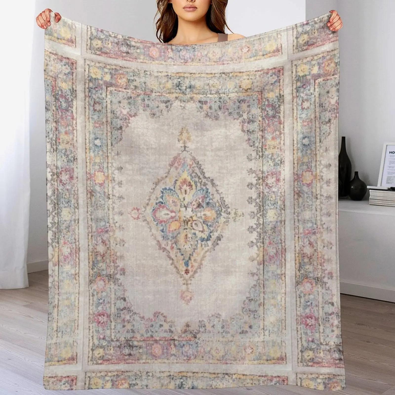 

Antique Persian rug Throw Blanket Mens Soft Warm Throw Blanket for Couch 102x76cm(40x30in)