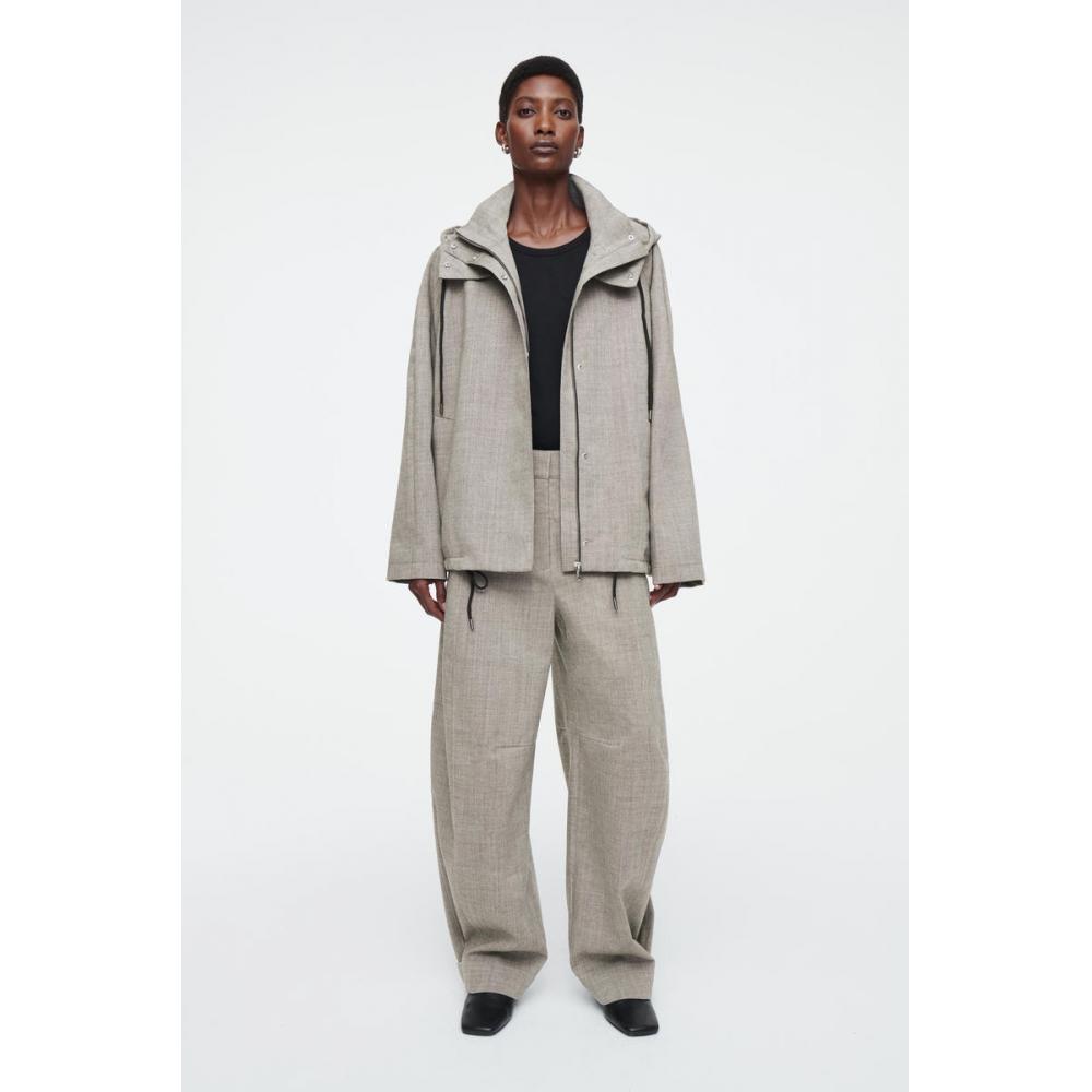 

Японские шерстяные брюки-баррели Cos Japan grey melange/42