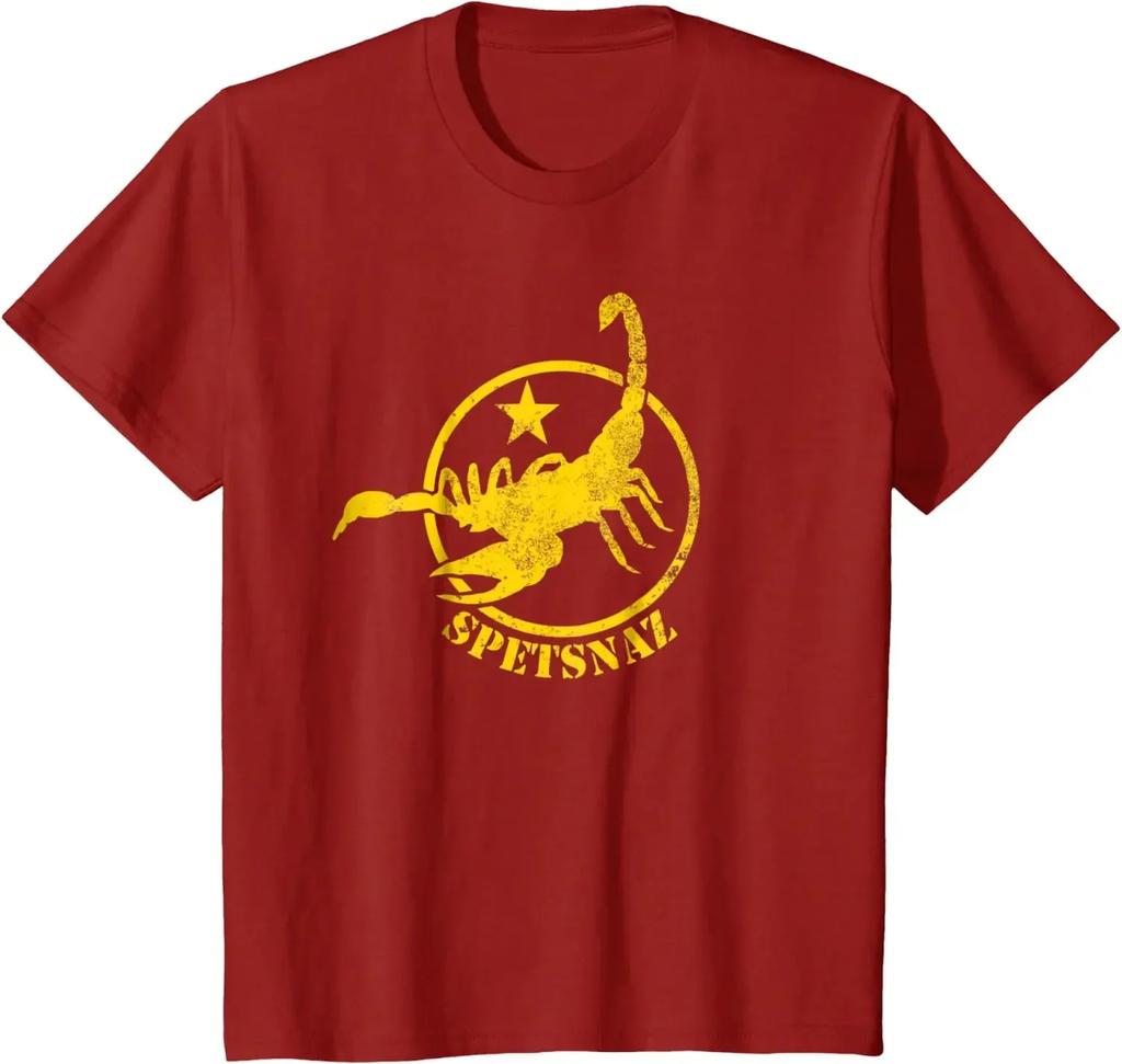 Russian Spetsnaz Scorpion Symbol Special Forces TShirt 100 Cotton ONeck Summer Short Sleeve Casual Mens Tshirt Size S3XL