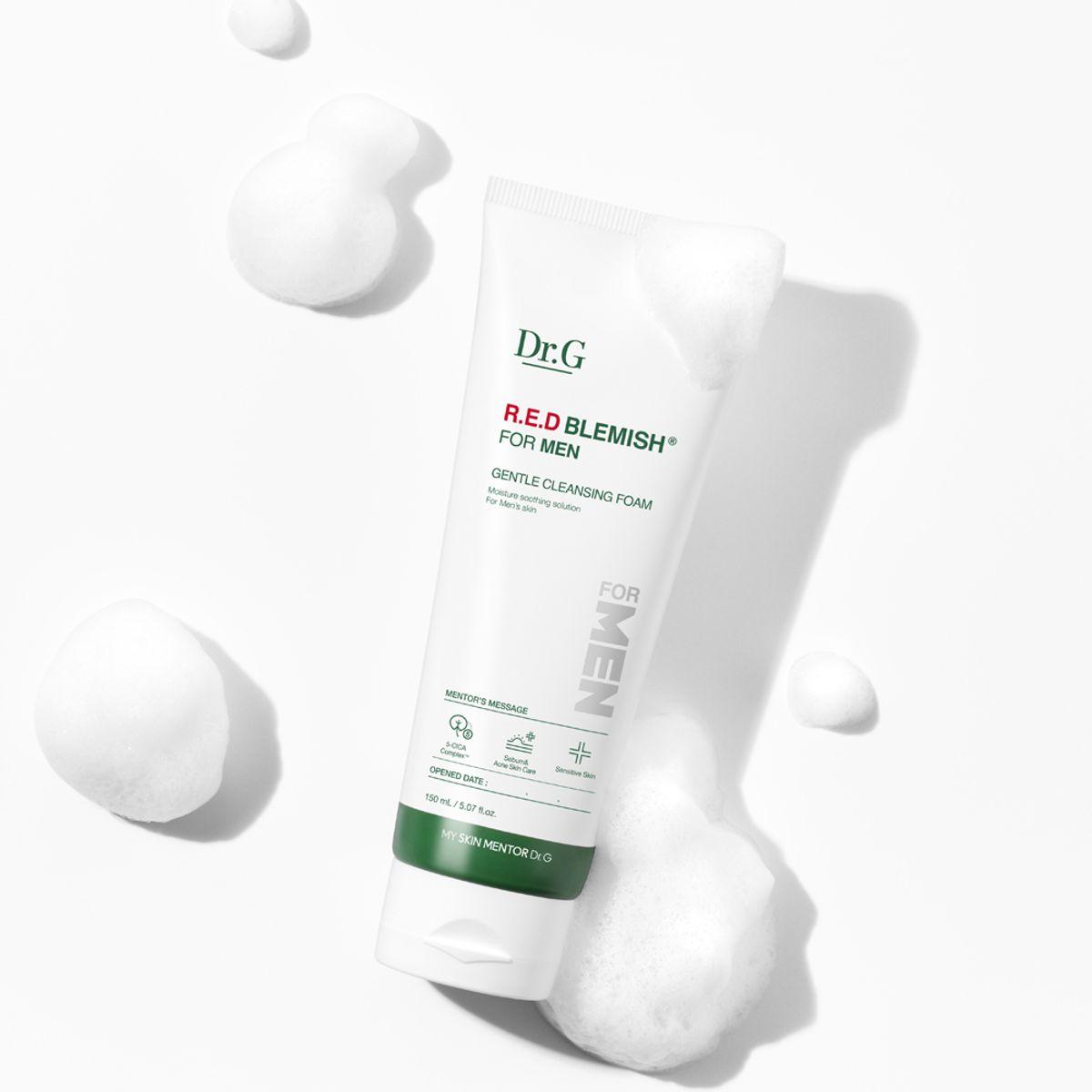

Dr.G Red Blemish For Men Gentle Cleansing Foam 150ml — Deep Cleansing & Soothing Care for Sensitive Men’s Skin