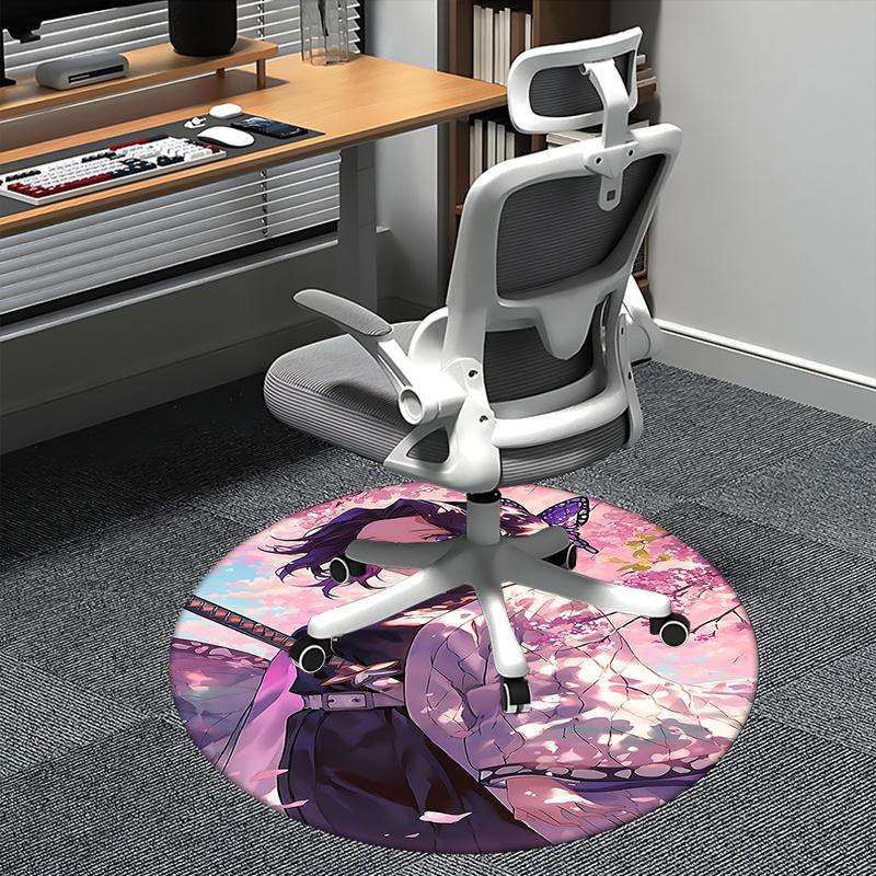 

Anime Character Chair Mat - Round Carpet for Home Decor, Office Use, Gift Idea - Suitable for Bedroom 80cm