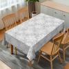 Christmas Silver Snowflakes Waterproof Tablecloth Table Decor Winter Holiday Kitchen Dining Tablecloth Christmas Decorations