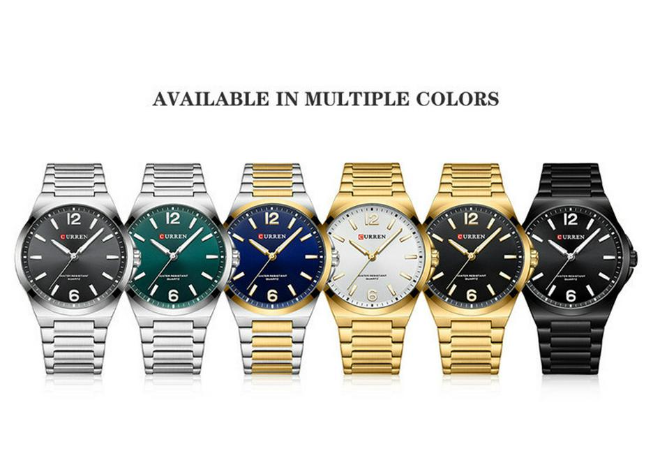 CURREN 8493 Men's Waterproof Stainless Steel Casual Quartz Business Wristwatch
