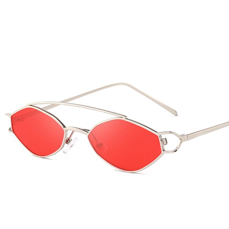 Timeless Women Vintage Sunglasses With Retro Small Metal Frame And Pc Lenses