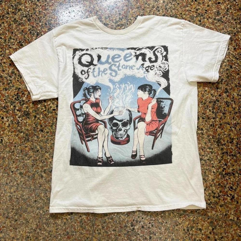 

Queens of the Stone Age Short Sleeve White Classic Style Tshirt S5XL Unisex T-Shirt XXL