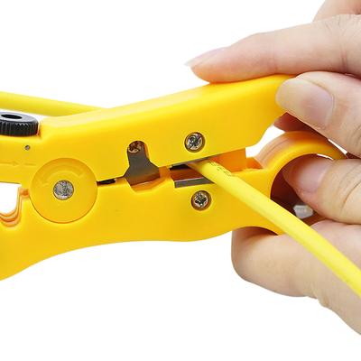 Outil de dénudage multifonction tout-en-un Dénudeur de fil Dénudeur de câble coaxial Pince coupante Pince à dénuder rotative pour fil Outil d'électricien