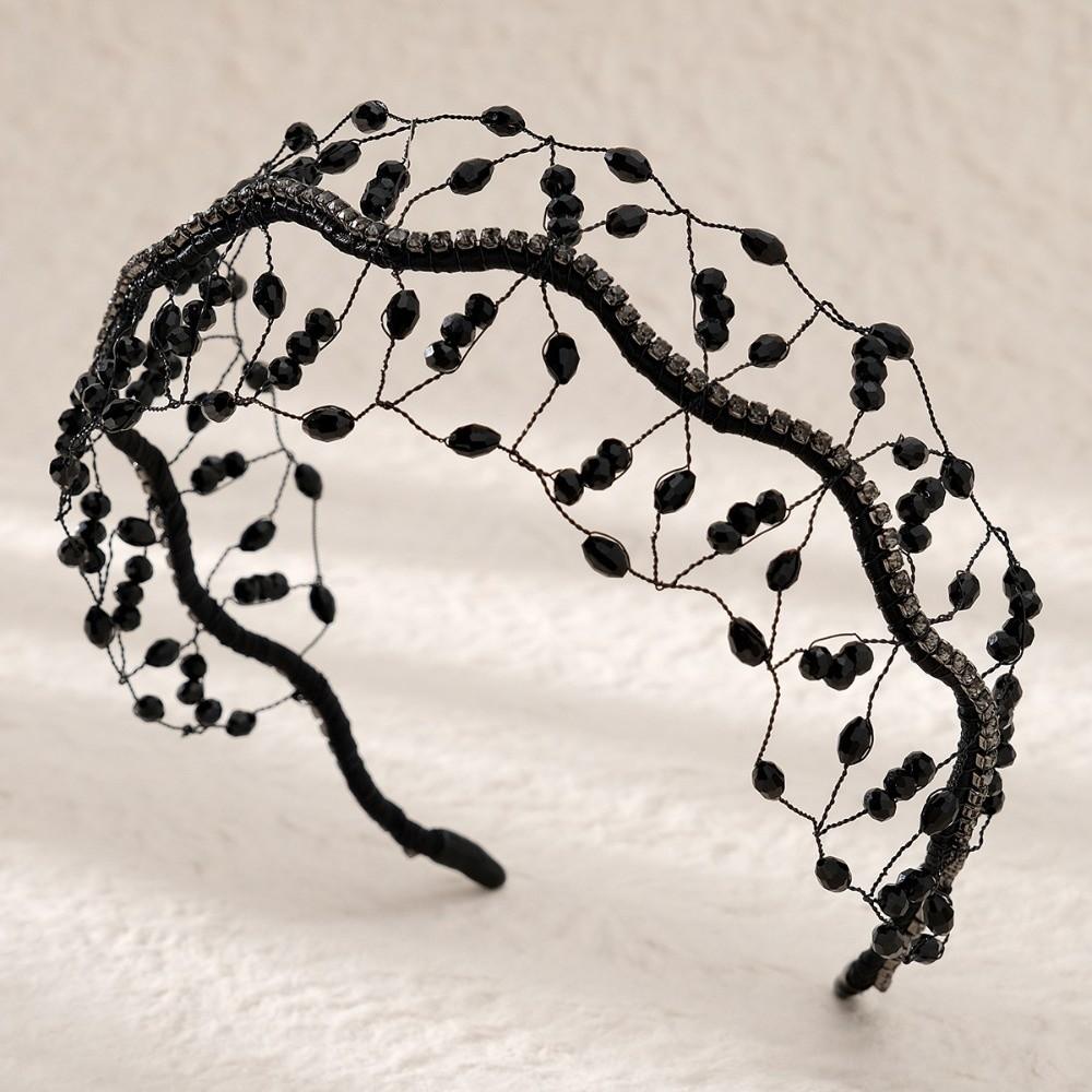 Handmade Sparkling Rhinestone Tiara Elegant Headbands Bride Hair Bands  Women