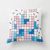 40/45/50 Mint Pink Throw Pillow Case Memphis Inspired Pattern Check Cushion Covers Home Sofa Chair Decorative Pillowcases