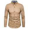 Camicia di Cotone da Uomo Moda a Quadri Camicie a Maniche Lunghe Uomo Casual Business Slim Fit Camicia da Ufficio