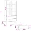 Black Glass Display Cabinet 90 x 35 x 175 cm