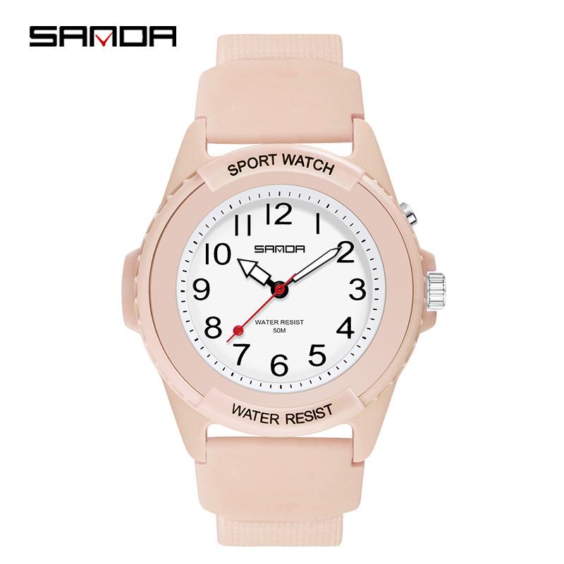 Multicolor Sanda 50M Waterproof Luminous Dial Sport Watch