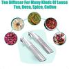 3 Pcs Tea Infuser and 1 Brush Stainless Steel Tea Infuser Stick Pipe Tea Infuser for Loose Tea Leaf Tea Infusers Pen with Hook