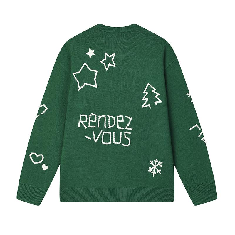 

New FILA x Études Sweater Unisex Mystic Emerald Green F11U516401F-GN 165/88A/S