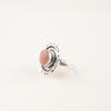 Natural Peach Moonstone Gemstone 925 Sterling Silver Jewelry Handmade Gift Ring RR-49-36