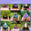 Crystal Amethyst Pyramid Healing Orgonite Chakra Energy Orgone Home Ornaments