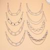 1 Piece Diy Handles Butterfly Cross Pearl Pendant Shoulder Bag Chain Replacement Bag Accessories Multi-Layer Metal Bag Chain
