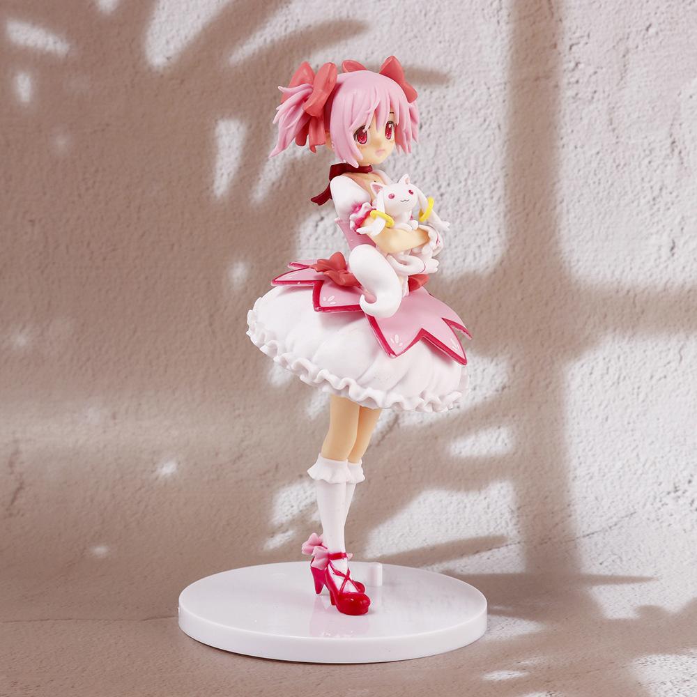 Puella Magi Madoka 18cm Magica Aniem Figure Kaname Madoka Action Figure Magic Girl Model Decor Statue Dolls Toys Christmas Gift