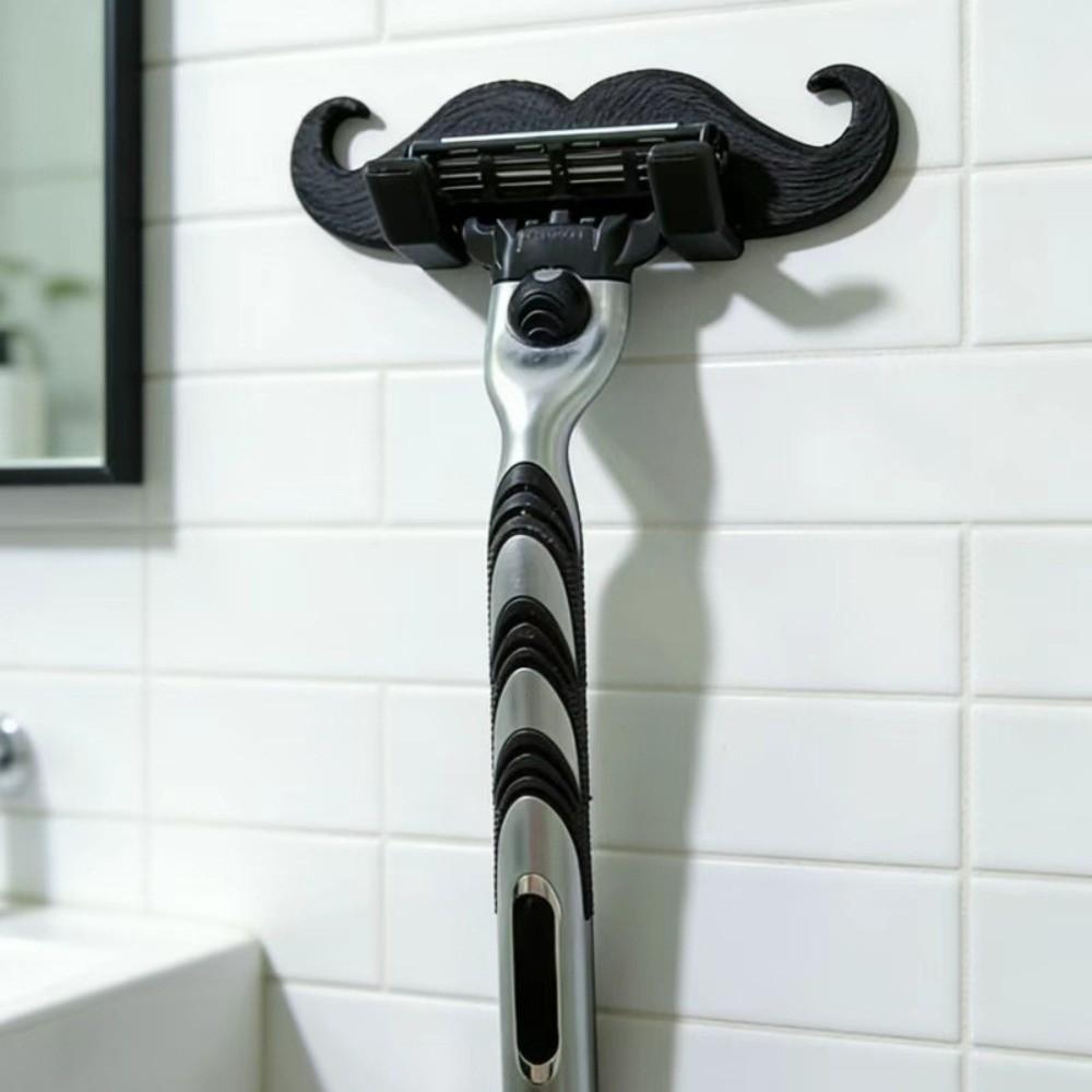 3pcs 3D Printed Beard Shape Hook Multifunctional Wall Hanger Holder Wall Storage Hook Bedroom