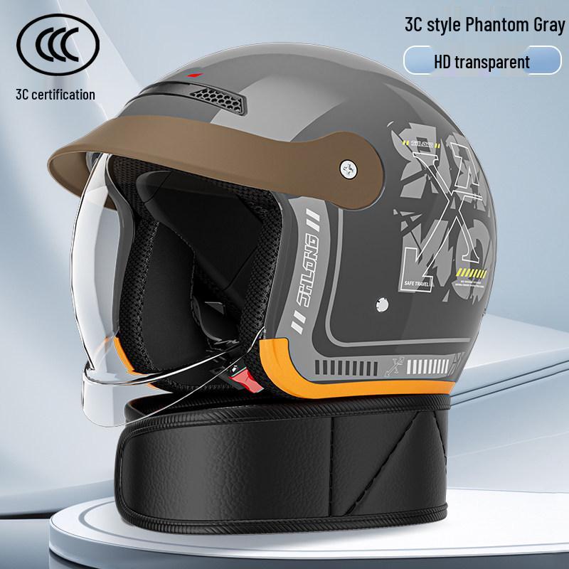 3C Certified Retro Motorcycle Helmet: All-Season Warmth, Safe for Men & Women