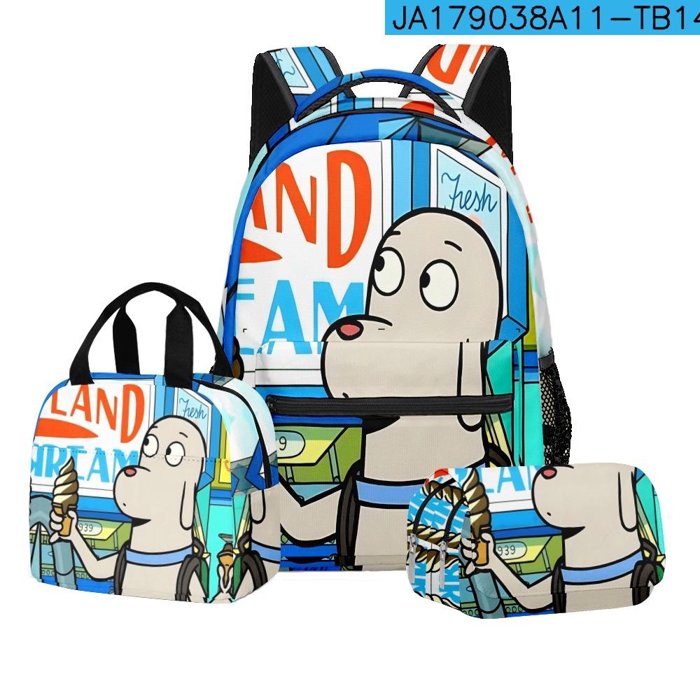 Mode Nieuwigheid Mode Cool Robot Dromen 3D Geprint 3 stuks/Set Student Schooltassen Laptop Dagrugzak Rugzak Lunchtas Etui