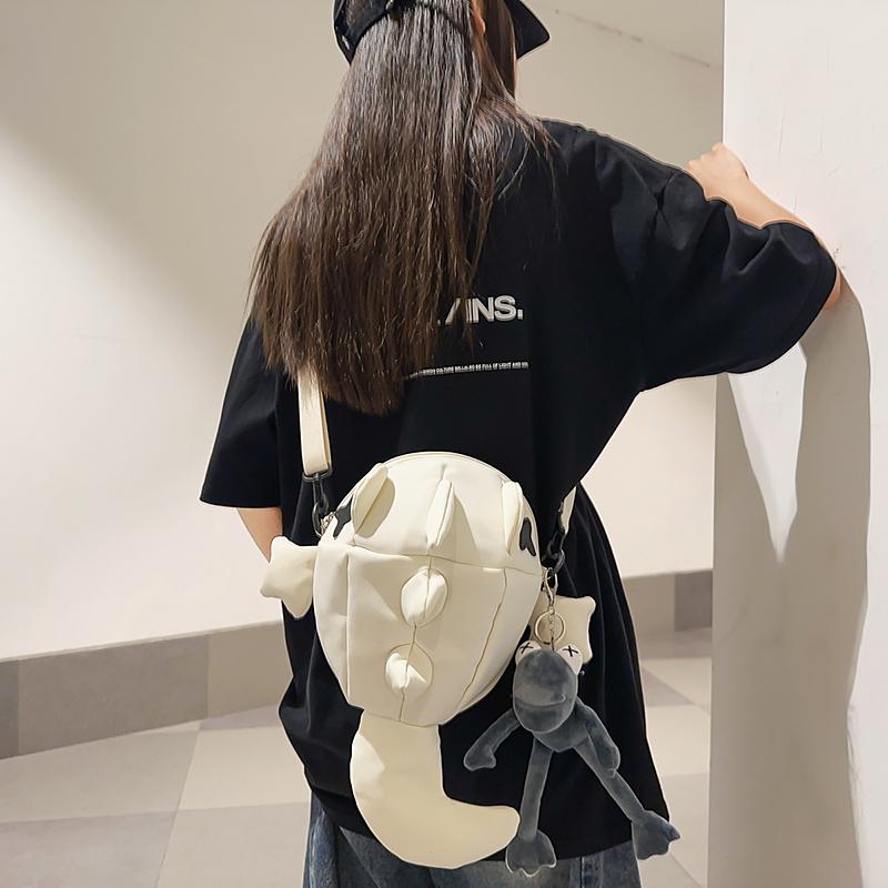 Men's Shark Shoulder Bag Women's Cartoon Commuter Crossbody Bag