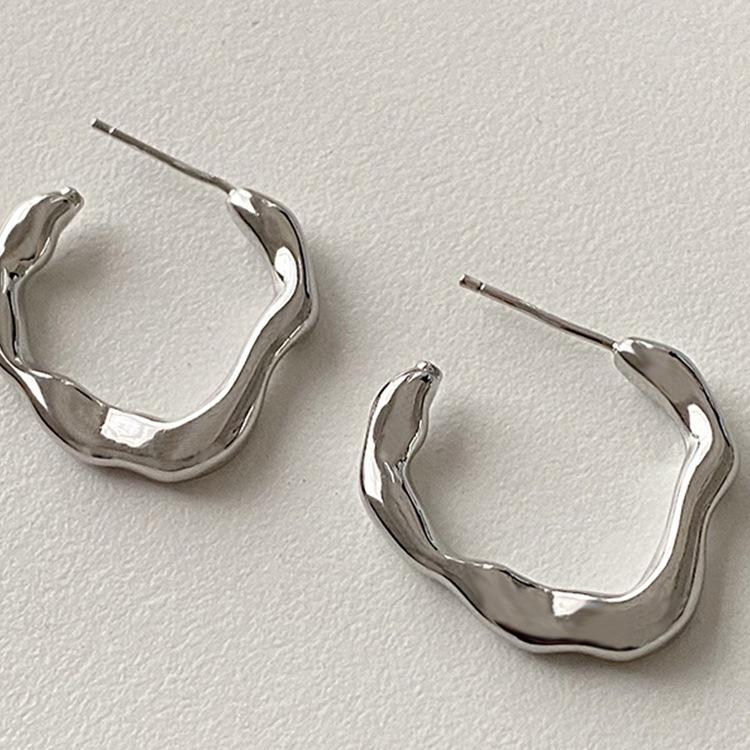 Rugged Boundary Stud Earrings Niche Design Premium Earrings Women's Circle Earrings Circle Cold Wind Earrings