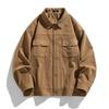Corduroy Jacket Men's Spring and Autumn New Workwear Multi-Pocket Lapel Trendy Casual Cardigan Loose Jacket