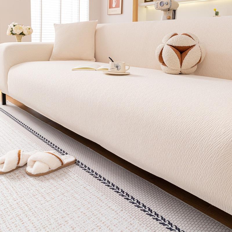 

Simple Solid Color Style Sofa Cover All Inclusive Universal Protective Cover Four Season Chenille Non Slip Elastic Sofa Cover 90-140cm