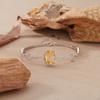 Natural Citrine Amethyst Topaz Bracelet Women'S S925 Sterling Silver Jewelry Earrings