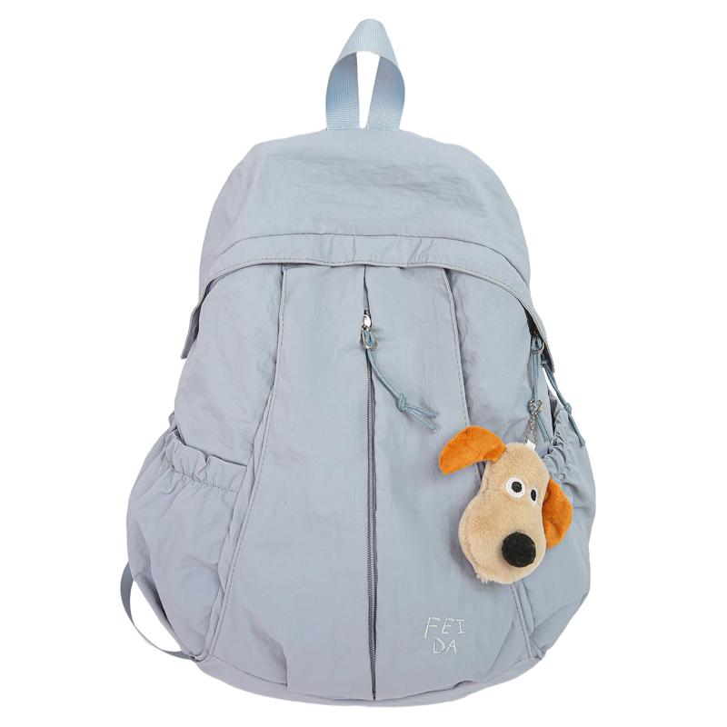 

Однотонный рюкзак большой вместимости, студенческий школьный рюкзак, легкая дорожная сумка синий