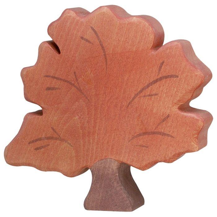Figurine - HOLZTIGER - 80224 - Arbre d'Automne - Bois Massif - Peinte À La Main - 13x2,8x26 Cm