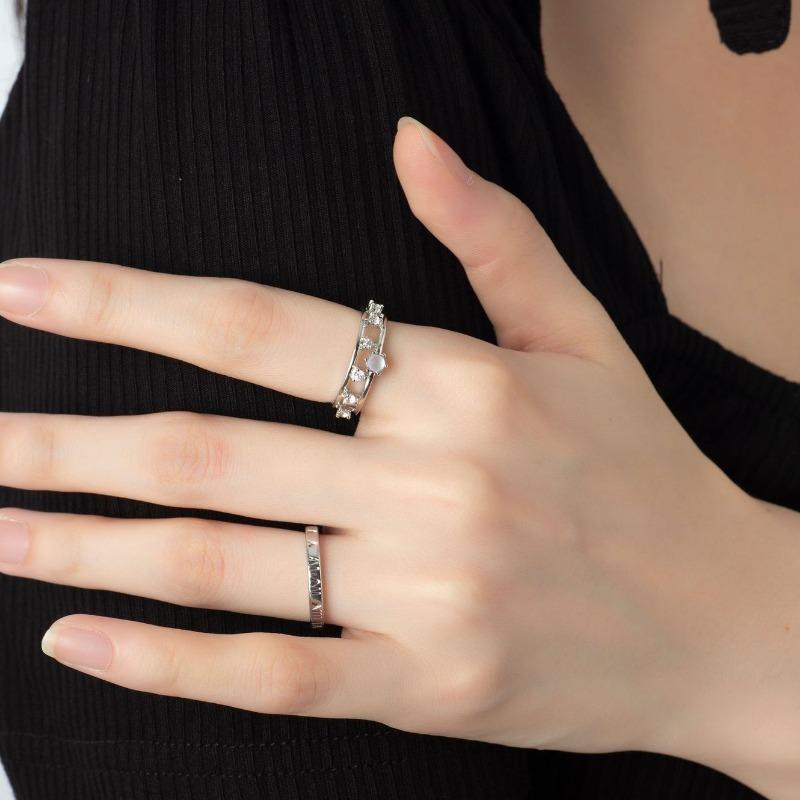 Shining Zircon Irregular Star Ring Fashion Exquisite Women Men Y2K Opening Adjustable Couple Rings Hiphop Girls Party Jewelry Gifts