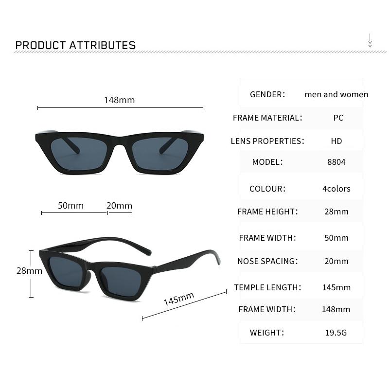 2PACK Vintage Square Small Frame Sunglasses Women Cat Eye Retro Shades UV400 Protection Fashion Designer