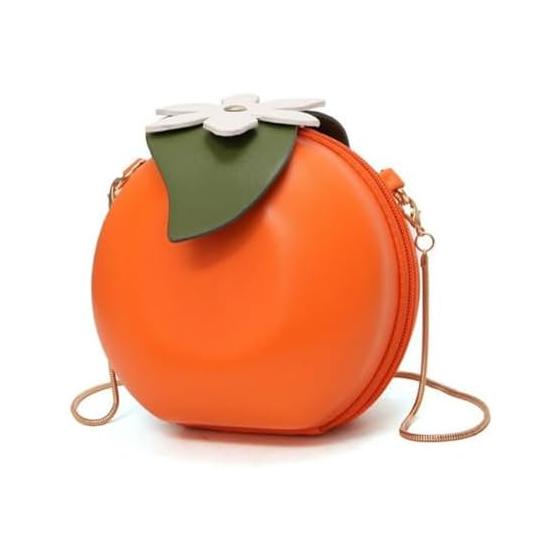 

[huimei] Women s Shoulder Bag Crossbody Shoulder Crossbody Bag Orange Orange PU Leather with Chain Strap Cute Casual Handbag Popular School Stylish