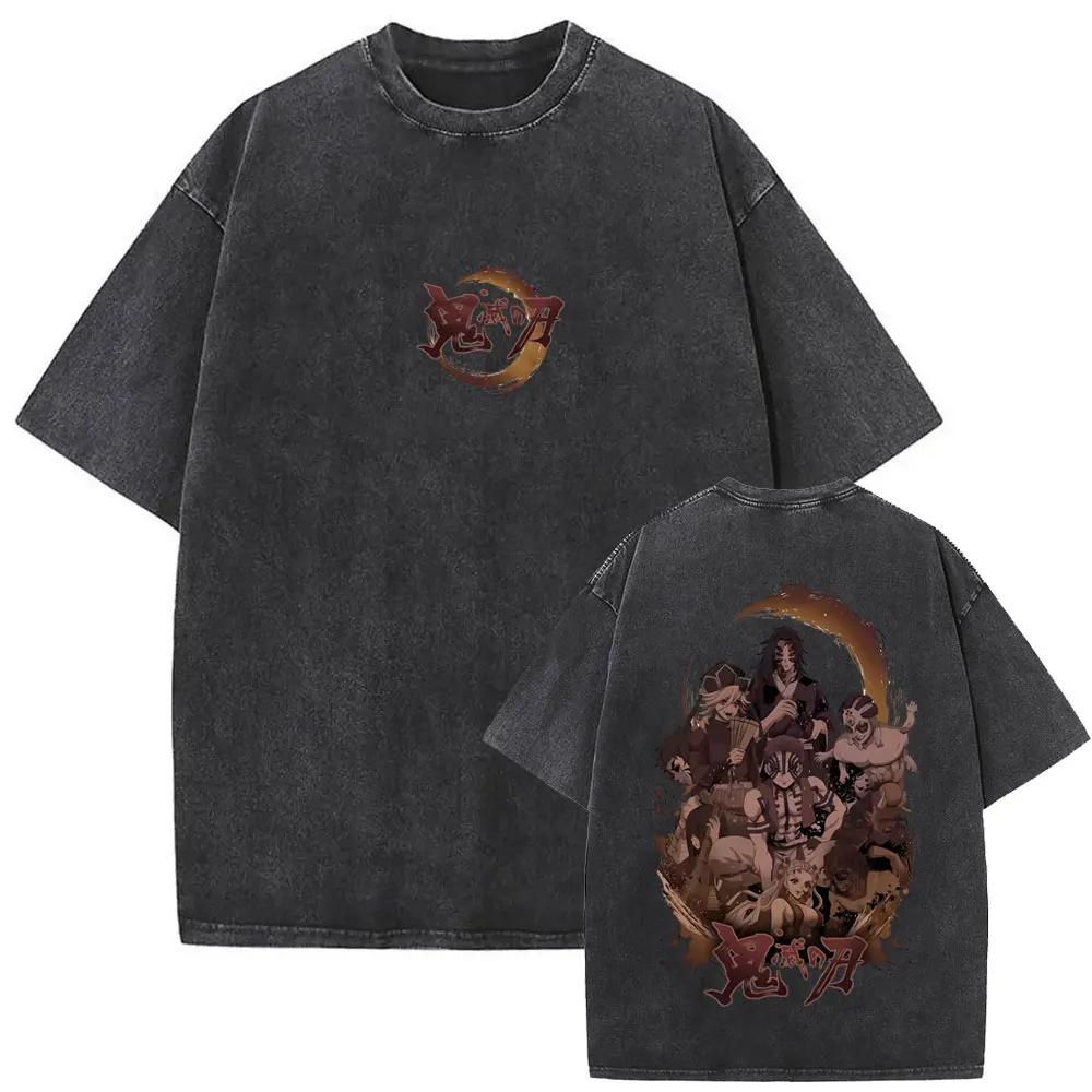 Japan Classic Anime Demon Slayer Graphic Print T-shirt Men Women Loose Casual Oversize Top Cotton Soft Streetwear Harajuku Short Sleeve Summer New Tee