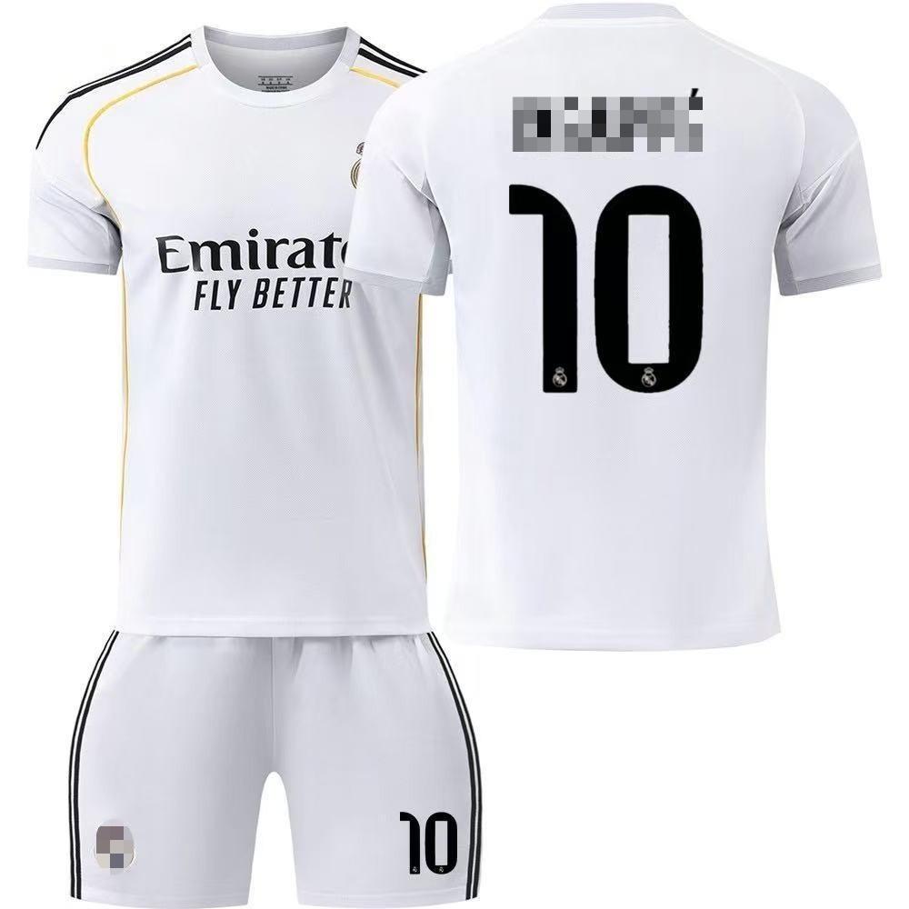 25/26 Real Madrid 2nd Away #10 Mbappe Sports Training Jersey Set with Socks