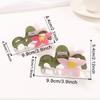 Colorful Flower Hair Claw 9.9CM Large Hair Claw Fashion Hair Clips  Women