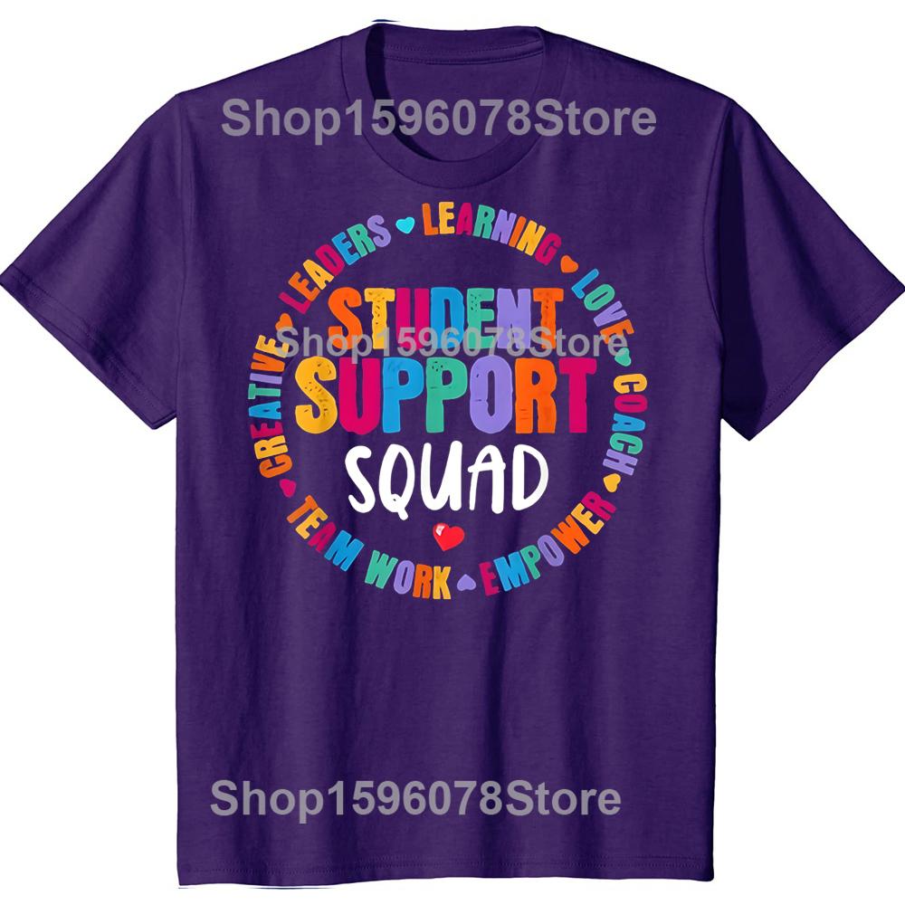 

Student Support Team Social Workers Teacher Cotton T-shirts Men Women s Fashion Casual Tshirt Loose Oversized Streetwear T Shirt XL