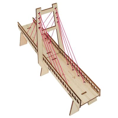 DIY Wooden Bridge Educational Kids Puzzle Toy Wood Assembly Bridge for Kindergarten Science