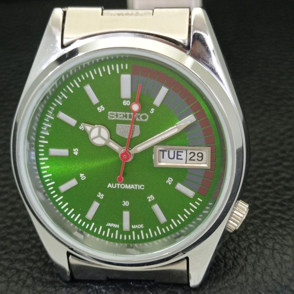 JAPAN VINTAGE REFURBISHED SEIKO 5 AUTOMATIC 6309A MENS GREEN WATCH a441120-9 Sk-a441120-1