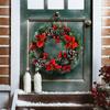 Snowflake Handmade Large Door Wall Ornament Christmas Decor Berry Wreath Garland Christmas Wreath