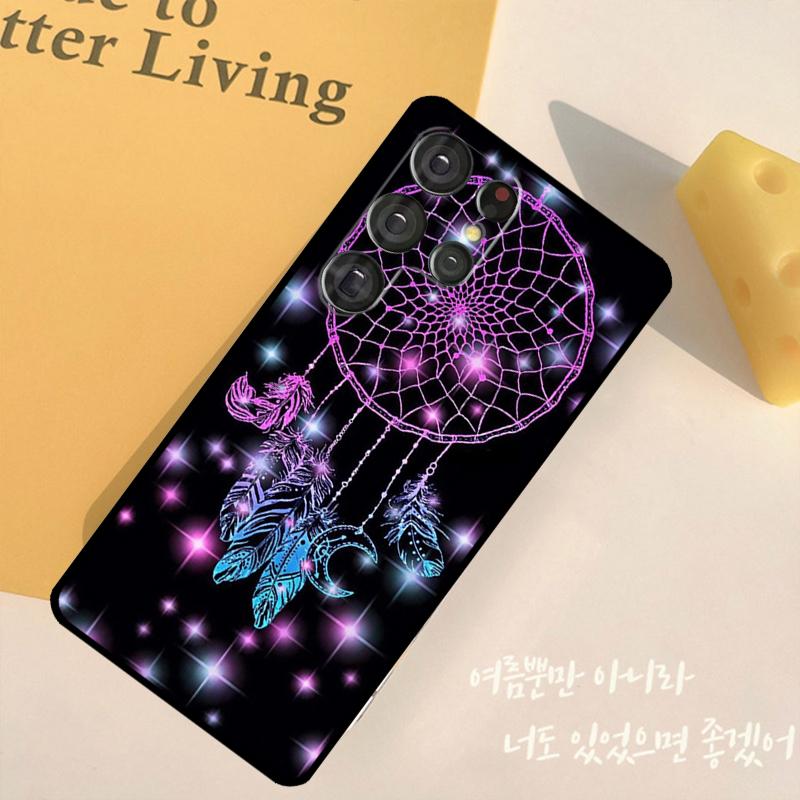 Retro Feather Dreamcatcher Phone Case For Samsung Galaxy S25 Ultra S9 S10 S20 S22 S21 S23 Plus S24 FE Back Cover Shell