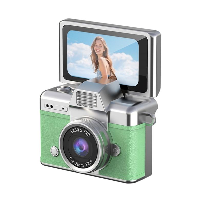 Retro Style Flip Screen Camera Featuring Builts in Filters Easy Operation for Student Photography Enthusiasts Camcorder