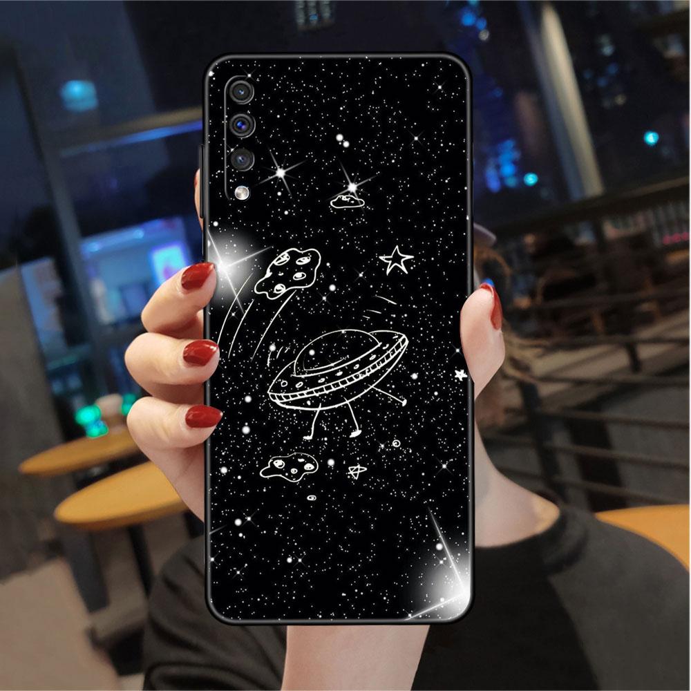 

Космический чехол для Samsung Galaxy A50 A02s M31 A70 A30 A10 A20e A40 A10s M30s M51 M52 M22 M32 Черный чехол для телефона Samsung F42 5G