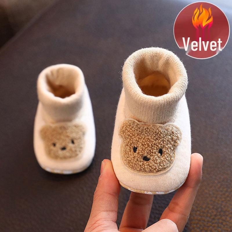2026 Baby-Socken-Schuhe: Warm, Weiche Sohle, Rutschfest für Neugeborene 0-6 Monate & 1 Jahr - Frühling, Herbst, Winter