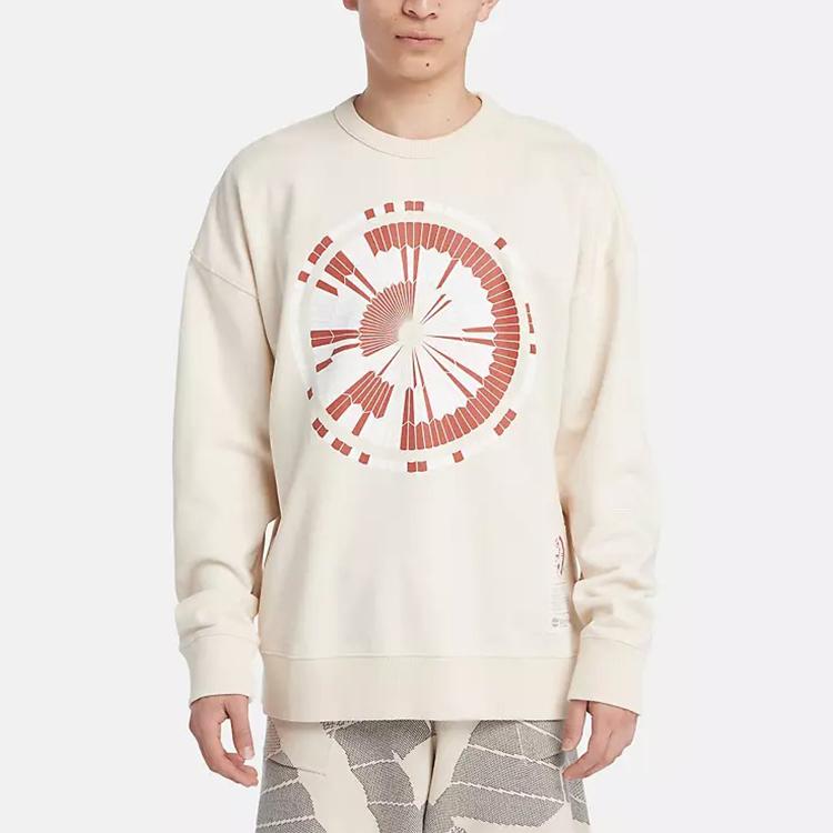 Timberland Pattern Printed Crew Neck Long Sleeve Sweatshirt Unisex sweatshirt Vintage-White A6BMP-CR3