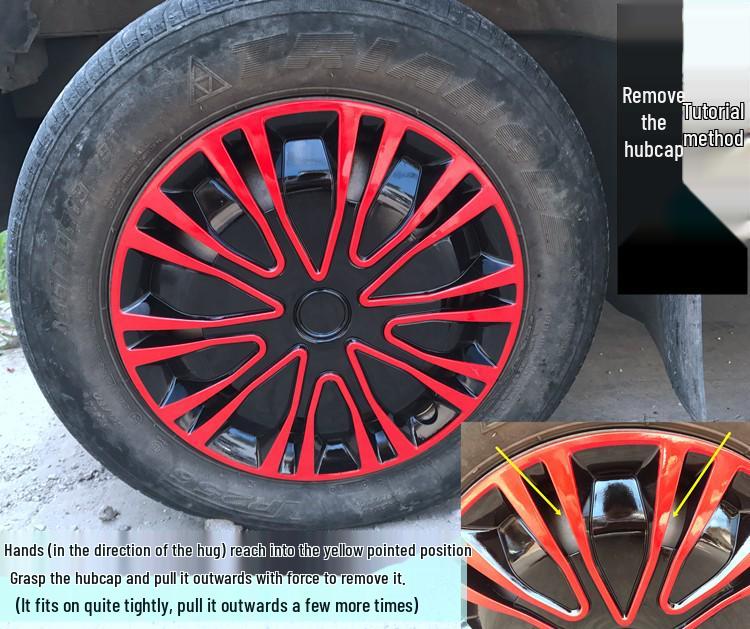 Universal Car Wheel Hub Covers: 12-16 Inch Decorative Steel Wheel Rings