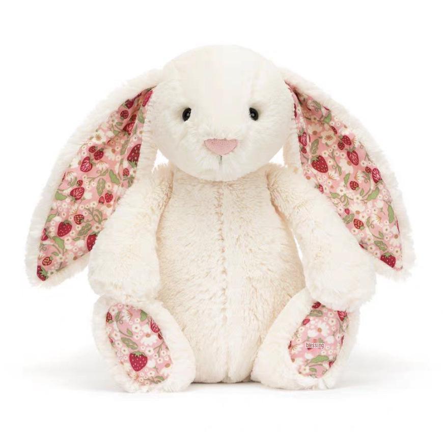 

JC Білий та Рожевий Квітковий Плюшевий Кролик - Мила та Заспокійлива Іграшка-Кролик 31cm [includes dust bag]